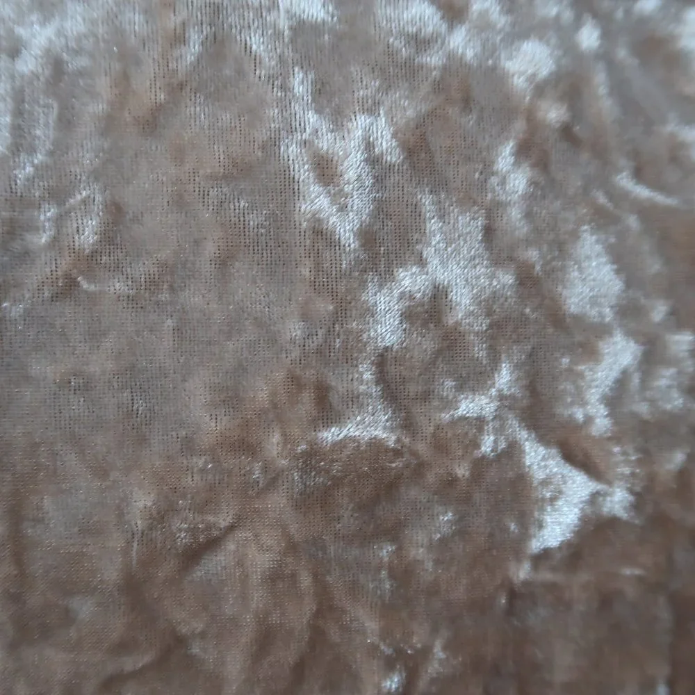 Love J Mini Dress Womens Crushed Velvet Champaign Sleeveless Spaghetti Straps L - Picture 14 of 15